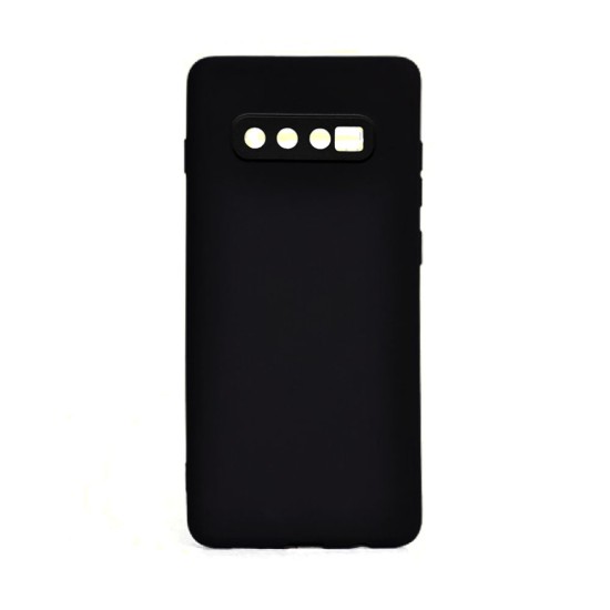 Capa de Silicone Macio com Moldura de Câmera para Samsung Galaxy S10 Plus Preto